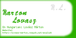 marton lovasz business card