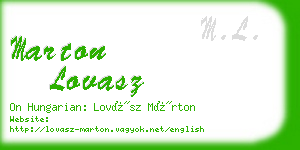 marton lovasz business card